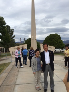 Dr. Toshiko Yamada with her husband, 1st Vice President Dr. Jitsuhiro Yamada at the Melvin Jones Memorial
